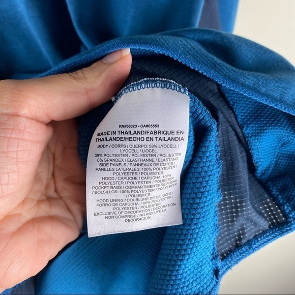 Nike: Dri-Fit Men's Running Athletic 1/4 Zip Up Hooded Pullover Shirt Blue Small - Picture 9 of 9